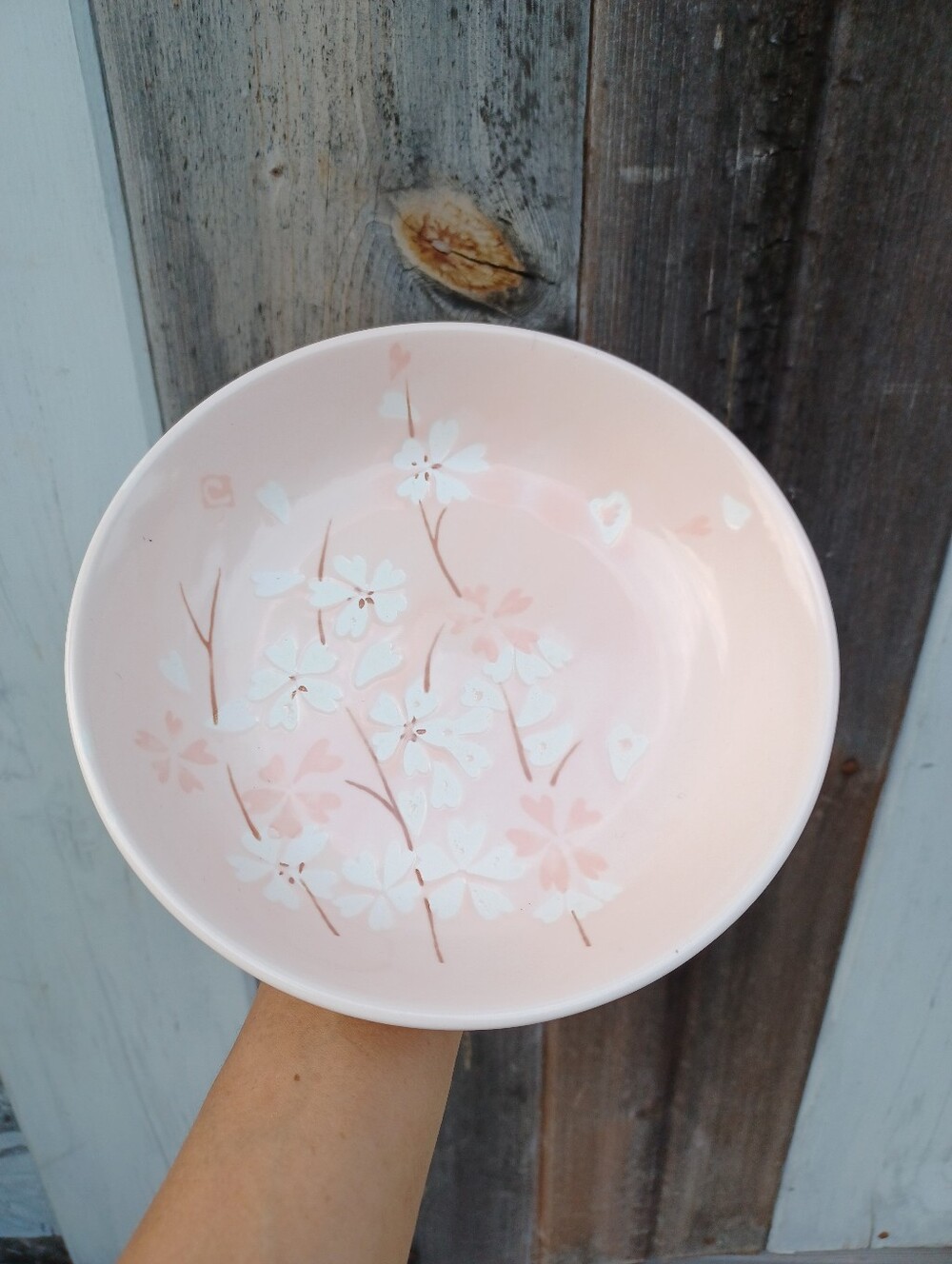 New Sakura Pink  Cherry Blossom Fine Ceramic Salad Plate